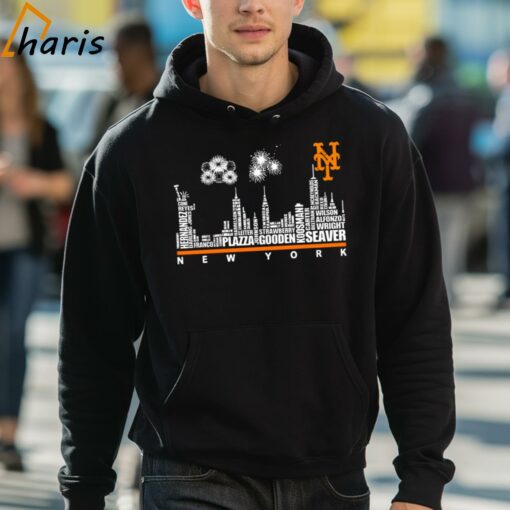 New York Mets Players Name City Firework T-shirt