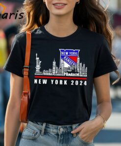 New York Rangers 2024 Player Names Skyline City Shirt