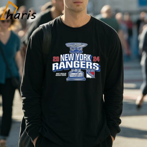 New York Rangers Fanatics Branded 2024 Presidents Trophy T-shirt