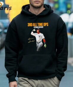 New York Yankees Aaron Judge 3rd All Time Ops In Yankee History Signature Shirt 5