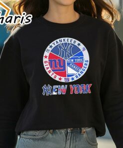 New York Yankees New York Giants New York Rangers Sports City Fan Proud T Shirt 3
