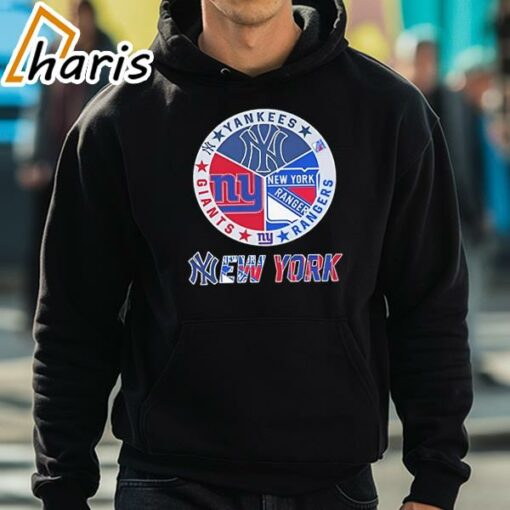 New York Yankees New York Giants New York Rangers Sports City Fan Proud T- Shirt