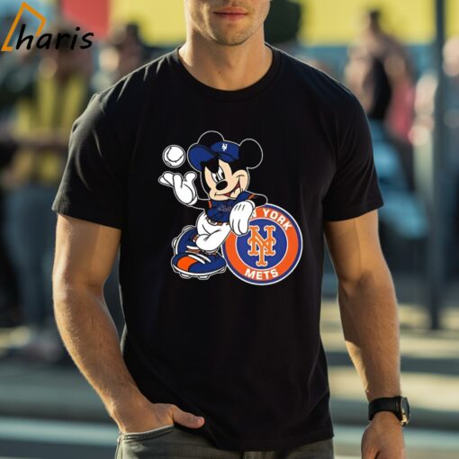 Nice Mickey Mouse Hat New York Mets Baseball Shirt