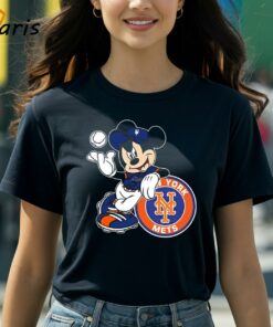 Nice Mickey Mouse Hat New York Mets Baseball Shirt