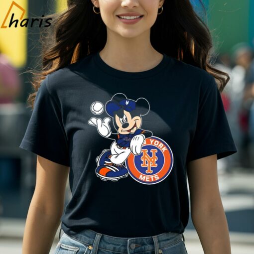 Nice Mickey Mouse Hat New York Mets Baseball Shirt