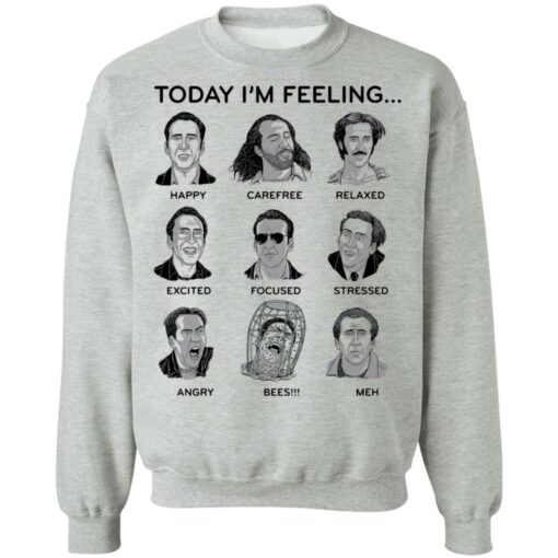 Nicolas cage today i’m feeling shirt Shirt Sweatshirt Long Sleeve Hoodie Tank Mug