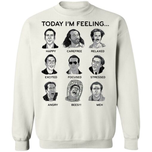 Nicolas cage today i’m feeling shirt Shirt Sweatshirt Long Sleeve Hoodie Tank Mug