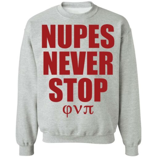 Nupes never stop shirt Shirt Sweatshirt Long Sleeve Hoodie Tank Mug