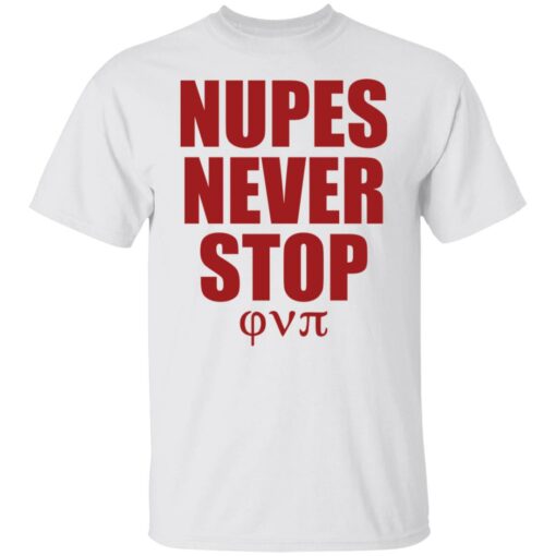 Nupes never stop shirt Shirt Sweatshirt Long Sleeve Hoodie Tank Mug