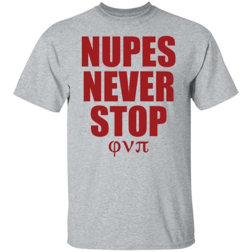 Nupes never stop shirt Shirt Sweatshirt Long Sleeve Hoodie Tank Mug