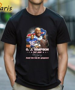 OJ Simpson 1947-2024 Thank You For The Memories Shirt