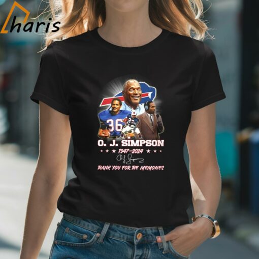 OJ Simpson 1947-2024 Thank You For The Memories Shirt