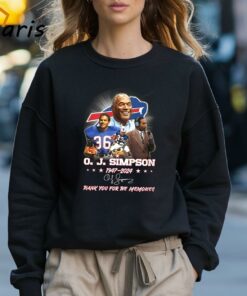 OJ Simpson 1947 2024 Thank You For The Memories Shirt 3