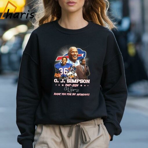 OJ Simpson 1947-2024 Thank You For The Memories Shirt