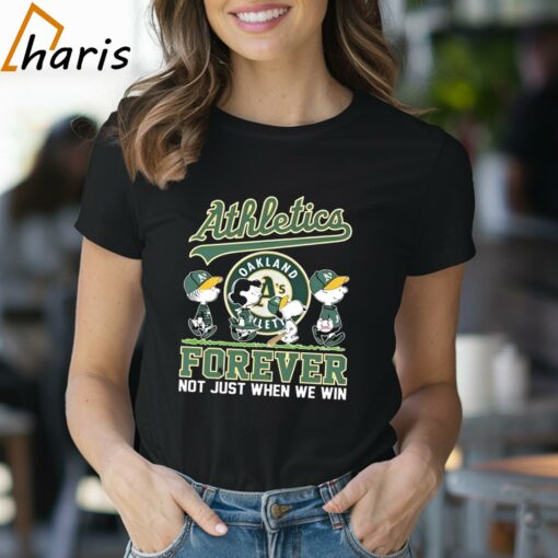 Oakland Athletics Snoopy Forever Not Just When We Win Shirt