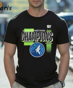 Official 2023 – 2024 NBA Northwest Division Minnesota Basketball Champions Locker Room T-shirt