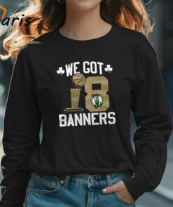 Official Boston Celtics Stadium Essentials 2024 NBA Finals Champions 18 Banners Shirt 3