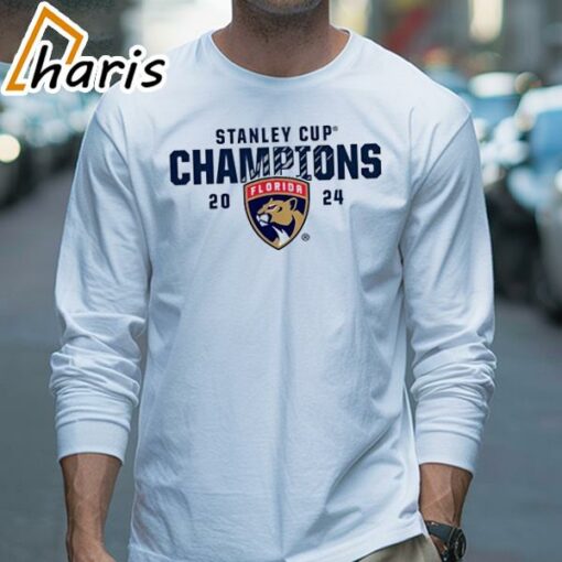 Official Florida Panthers Fanatics White 2024 Stanley Cup Champions T-Shirt