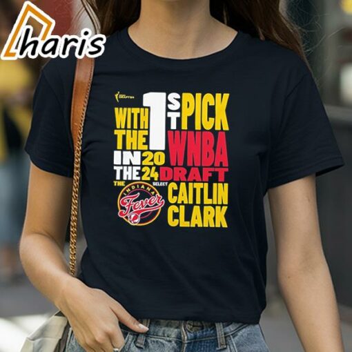 Official Indiana Fever Caitlin Clark 2024 1st Pick WNBA Draft Fan T-Shirt