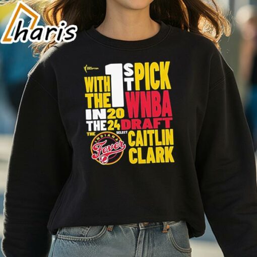 Official Indiana Fever Caitlin Clark 2024 1st Pick WNBA Draft Fan T-Shirt