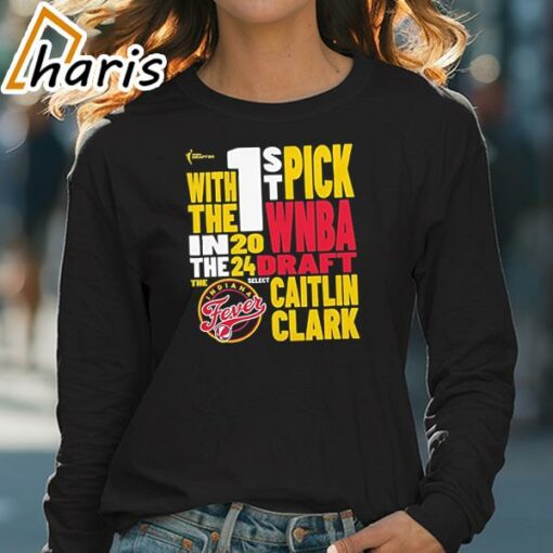 Official Indiana Fever Caitlin Clark 2024 1st Pick WNBA Draft Fan T-Shirt