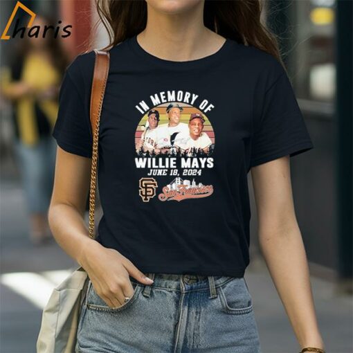 Official San Francisco Giants In Memory Of Willie Mays 2024 T-Shirt