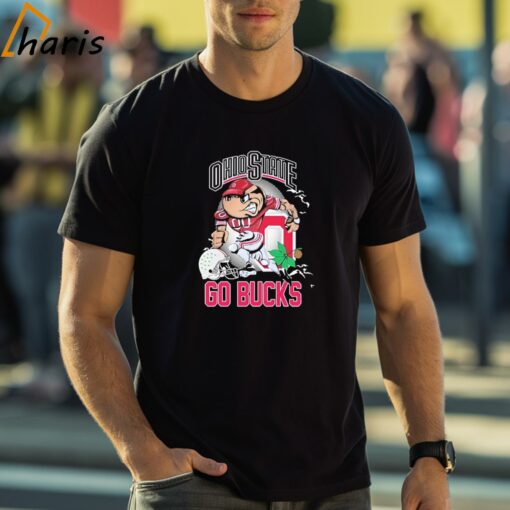 Ohio State Buckeyes Go Bucks Brutus Buckeye Mascot Shirt