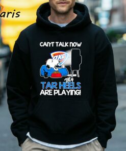 Oklahoma City Thunder Snoopy Watching Tv Cant Talk Now My Tar Heels Are Playing Shirt 5