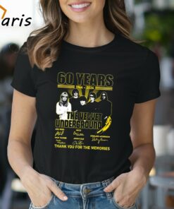 Original 60 Years 1964-2024 The Velvet Underground Thank You For The Memories Signatures T-shirt