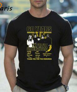 Original 60 Years 1964-2024 The Velvet Underground Thank You For The Memories Signatures T-shirt