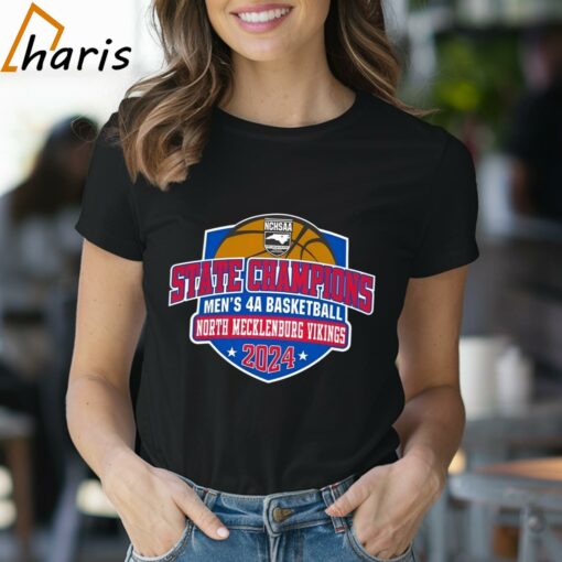 Original North Mecklenburg Vikings 2024 Men’s 4a Basketball State Champions T-shirt