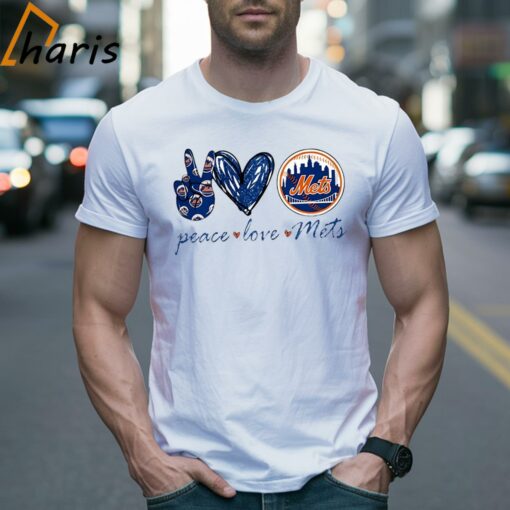 Peace Love New York Mets Logo Shirt