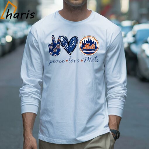 Peace Love New York Mets Logo Shirt