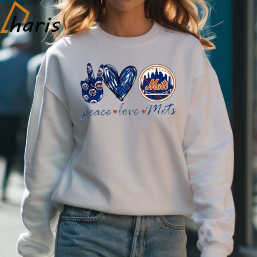 Peace Love New York Mets Logo Shirt