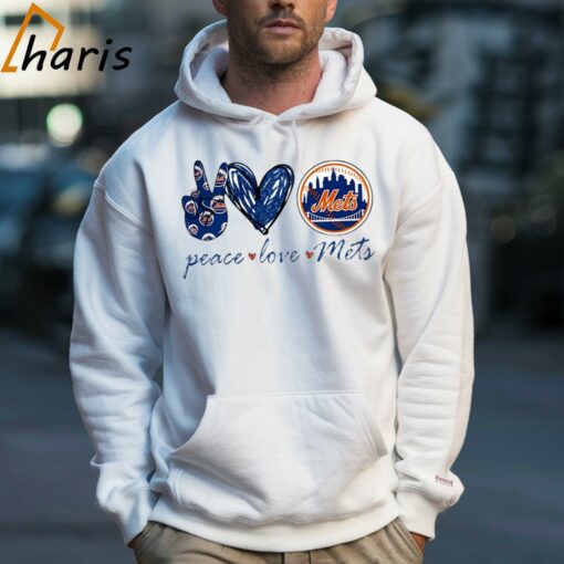 Peace Love New York Mets Logo Shirt