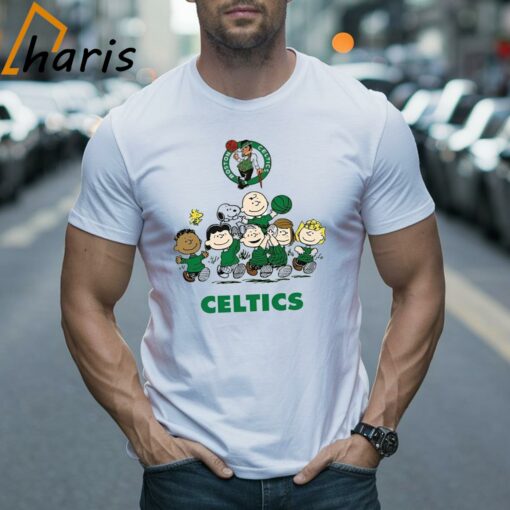 Peanut Snoopy and Friends Boston Celtics Basketball Shirt