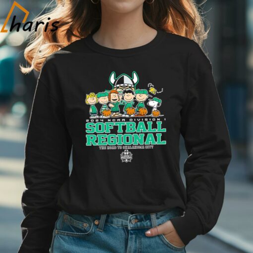 Peanuts Characters 2024 Ncaa Division I Softball Regional Cleveland State Vikings Logo Shirt