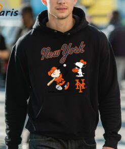 Peanuts Charlie Brown And Snoopy Playing Baseball New York Mets T shirt 5