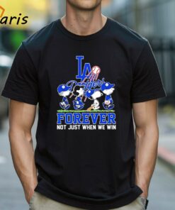 Peanuts Fan Team Los Angeles Dodgers Baseball Forever Not Just When We Win 2024 T-shirt