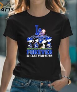 Peanuts Fan Team Los Angeles Dodgers Baseball Forever Not Just When We Win 2024 T-shirt
