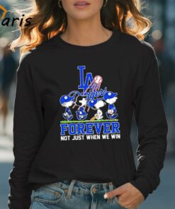 Peanuts Fan Team Los Angeles Dodgers Baseball Forever Not Just When We Win 2024 T shirt 4