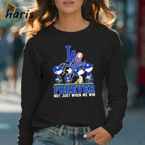 Peanuts Fan Team Los Angeles Dodgers Baseball Forever Not Just When We Win 2024 T-shirt