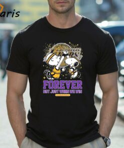 Peanuts Snoopy And Charlie Brown High Five Los Angeles Lakers Forever Not Just When We Win Shirt