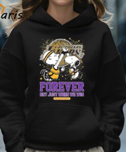 Peanuts Snoopy And Charlie Brown High Five Los Angeles Lakers Forever Not Just When We Win Shirt 5