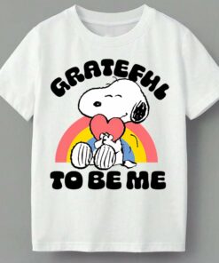 Peanuts Snoopy Grateful To Be Me T Shirt 4