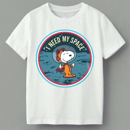 Peanuts Snoopy On The Moon I Need My Space Men’s T-Shirt