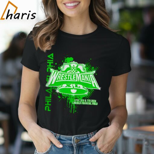 Philadelphia Wrestlemania April 6th and 7th 2024 Lincoln Financial Field Shirt