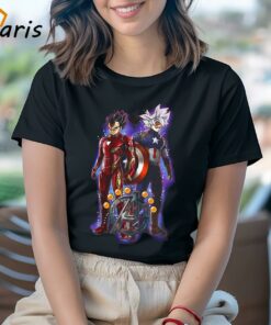 Rare Goku Vegeta Dragon Ball Marvel Avengers T-shirt