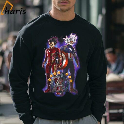 Rare Goku Vegeta Dragon Ball Marvel Avengers T-shirt