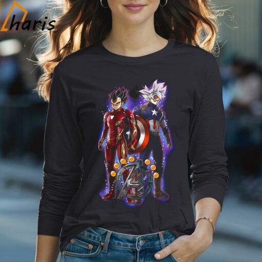 Rare Goku Vegeta Dragon Ball Marvel Avengers T-shirt